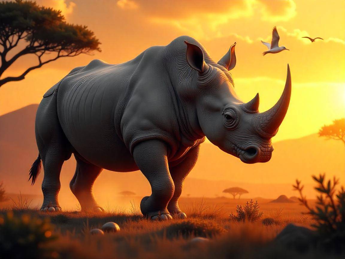 Majestic White Rhino